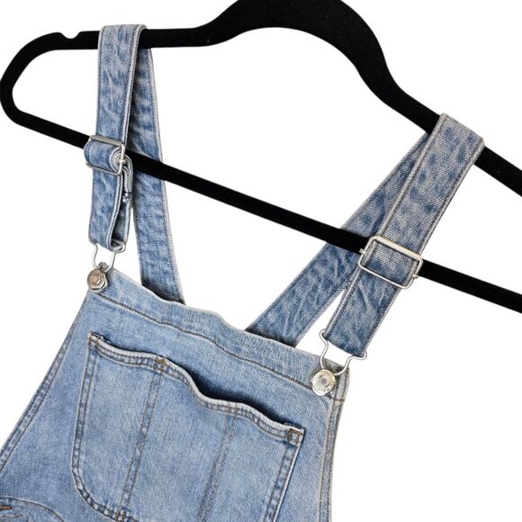 Old Navy Women's 8 Light Wash Blue Jean Denim Overalls - Picture 4 of 16
